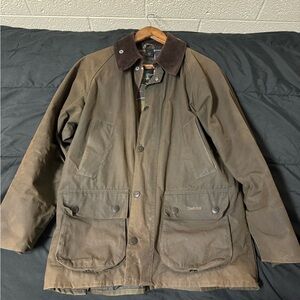 Barbour Bedale Waxed Jacket - Olive Men's Small
